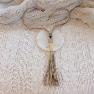 Tan Leather Necklace